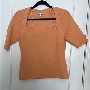 Reiss Orange Fitted Short Sleeve summer sweater